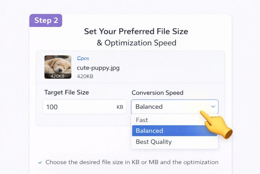 Resize Image set target file size KB MB